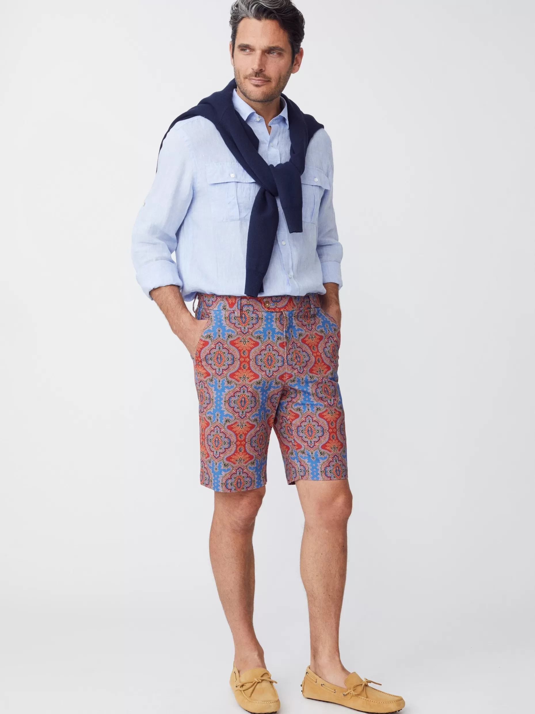 J. McLaughlin Oliver 9" Shorts In Barros Beach- Shorts