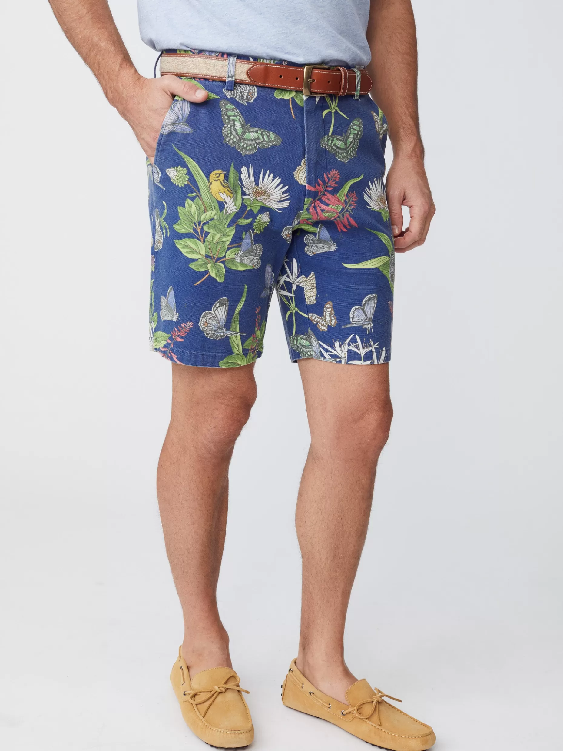 J. McLaughlin Oliver 9" Shorts In Jardin Mariposa- Shorts