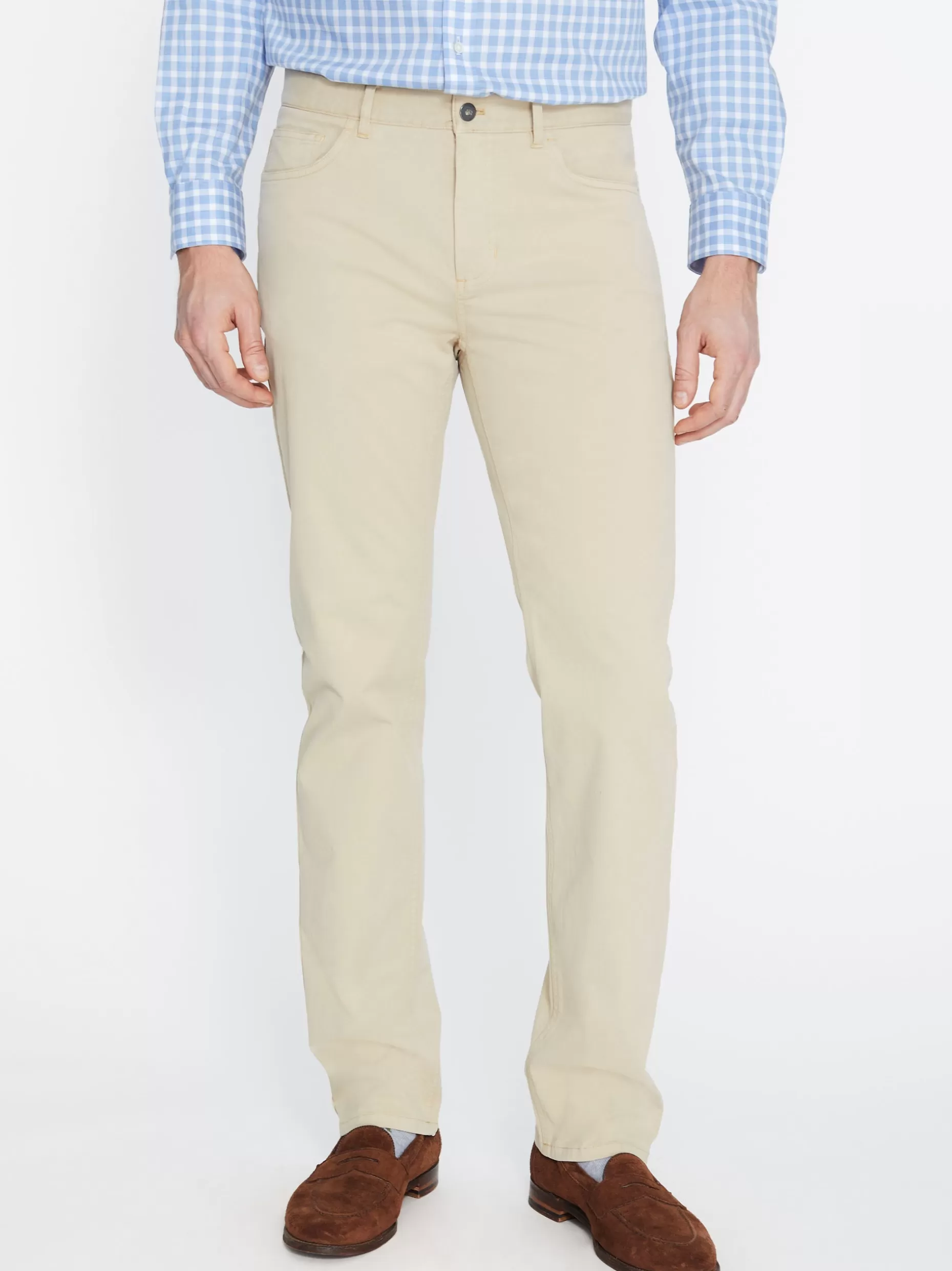 J. McLaughlin Parker 5-Pocket Straight Pants In Stretch Cotton Sateen- Pants