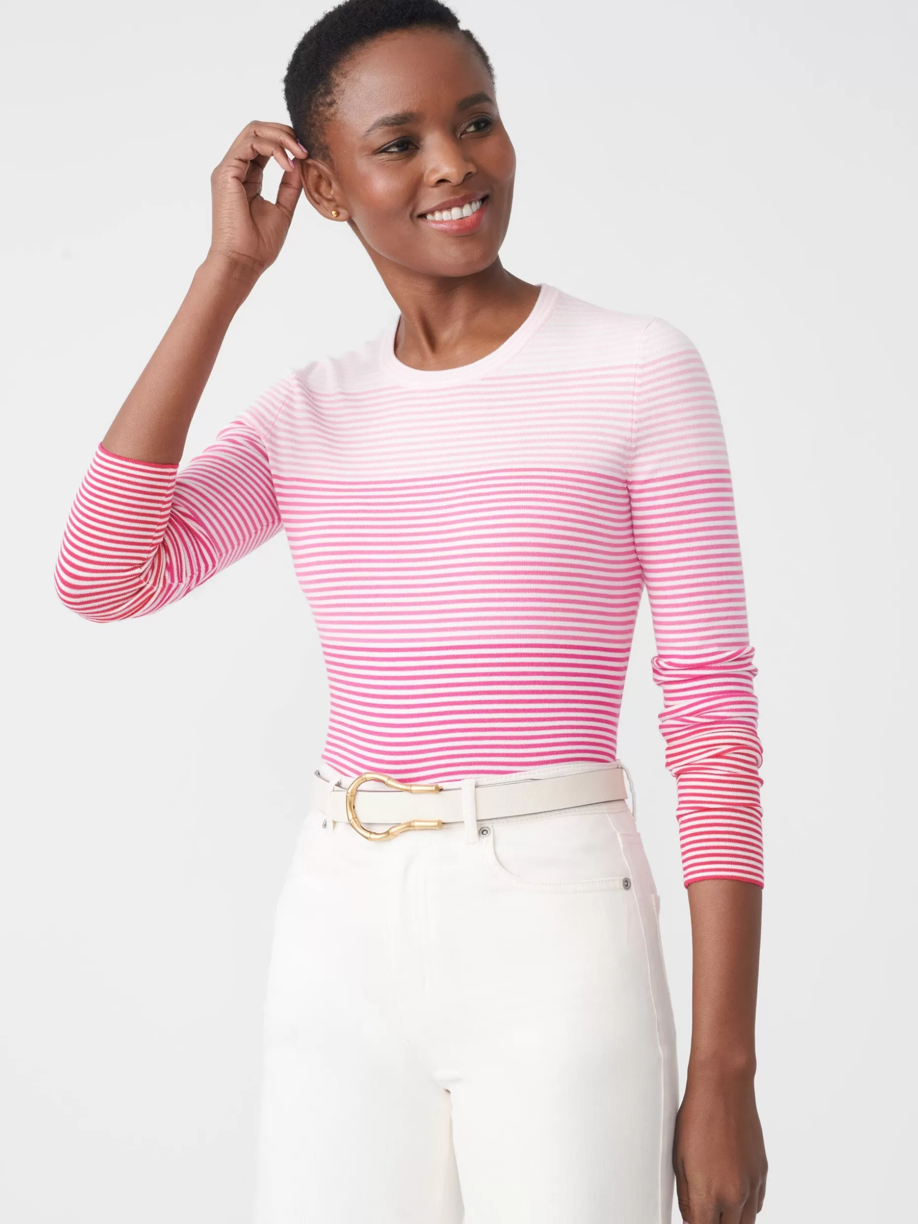 J. McLaughlin Poet Sweater In Stripe-Women Sweaters