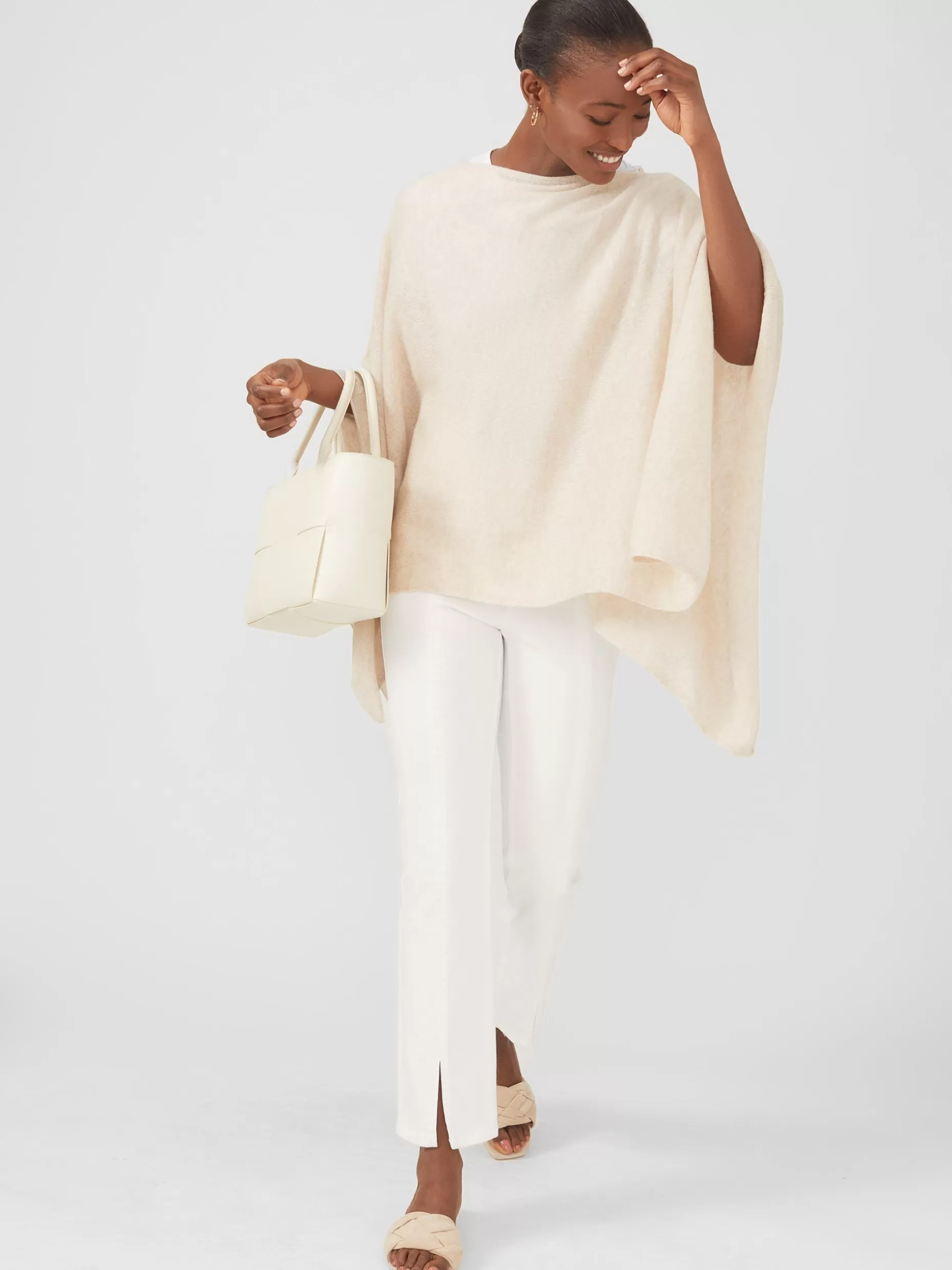 J. McLaughlin Rale Cashmere Poncho-Women Jackets & Outerwear | Sweaters