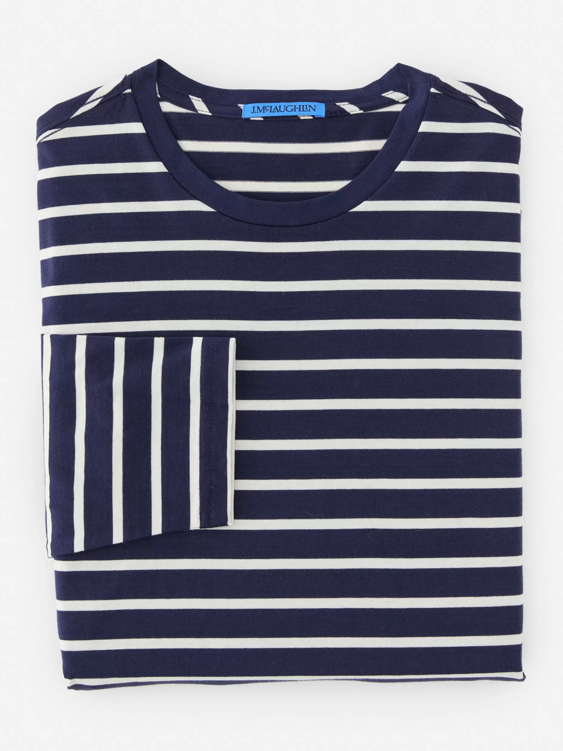 J. McLaughlin Ryan Pima Cotton Tee In Weston- Knits & Polos