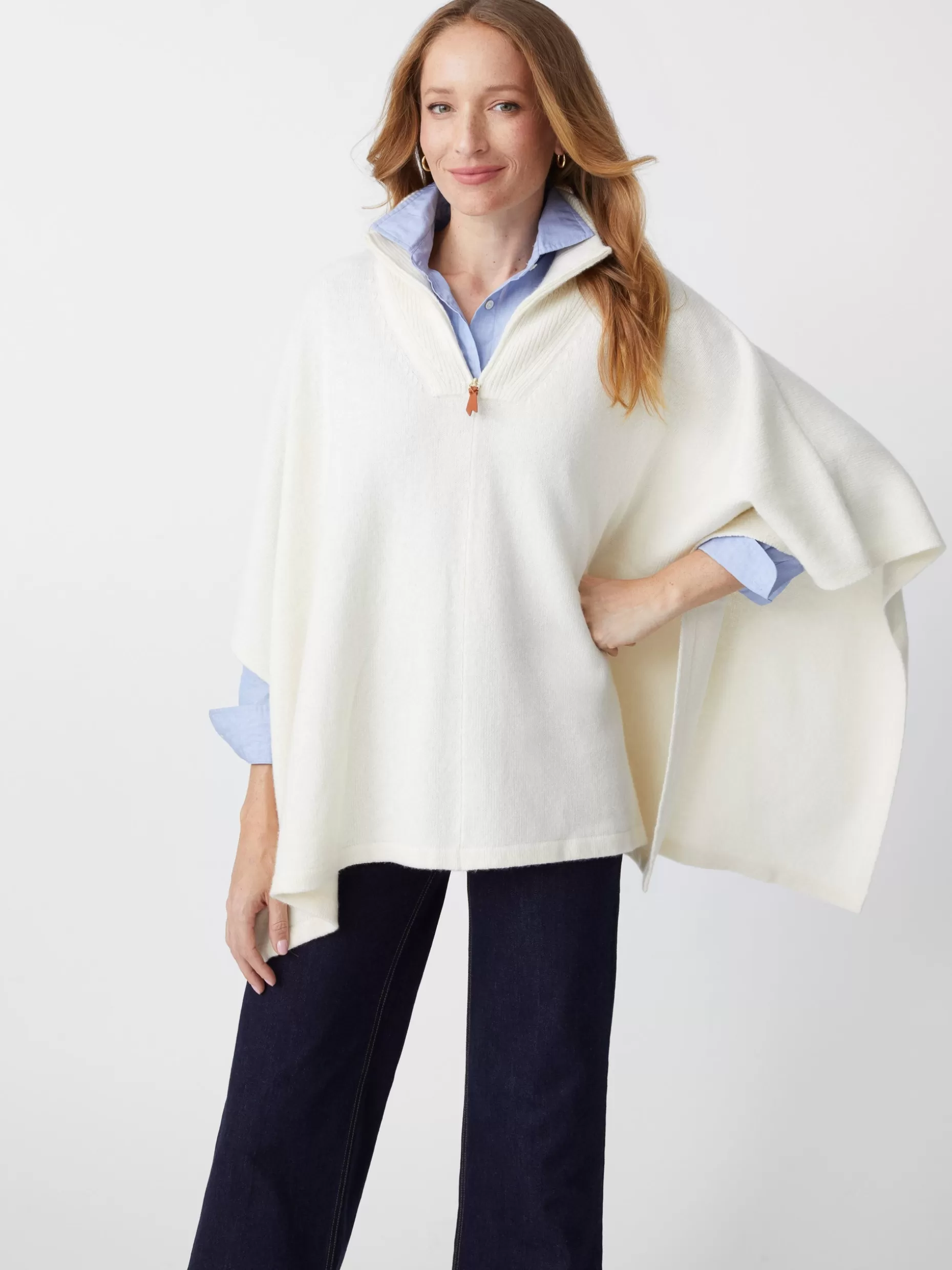 J. McLaughlin Sheila Poncho-Women Jackets & Outerwear | Sweaters