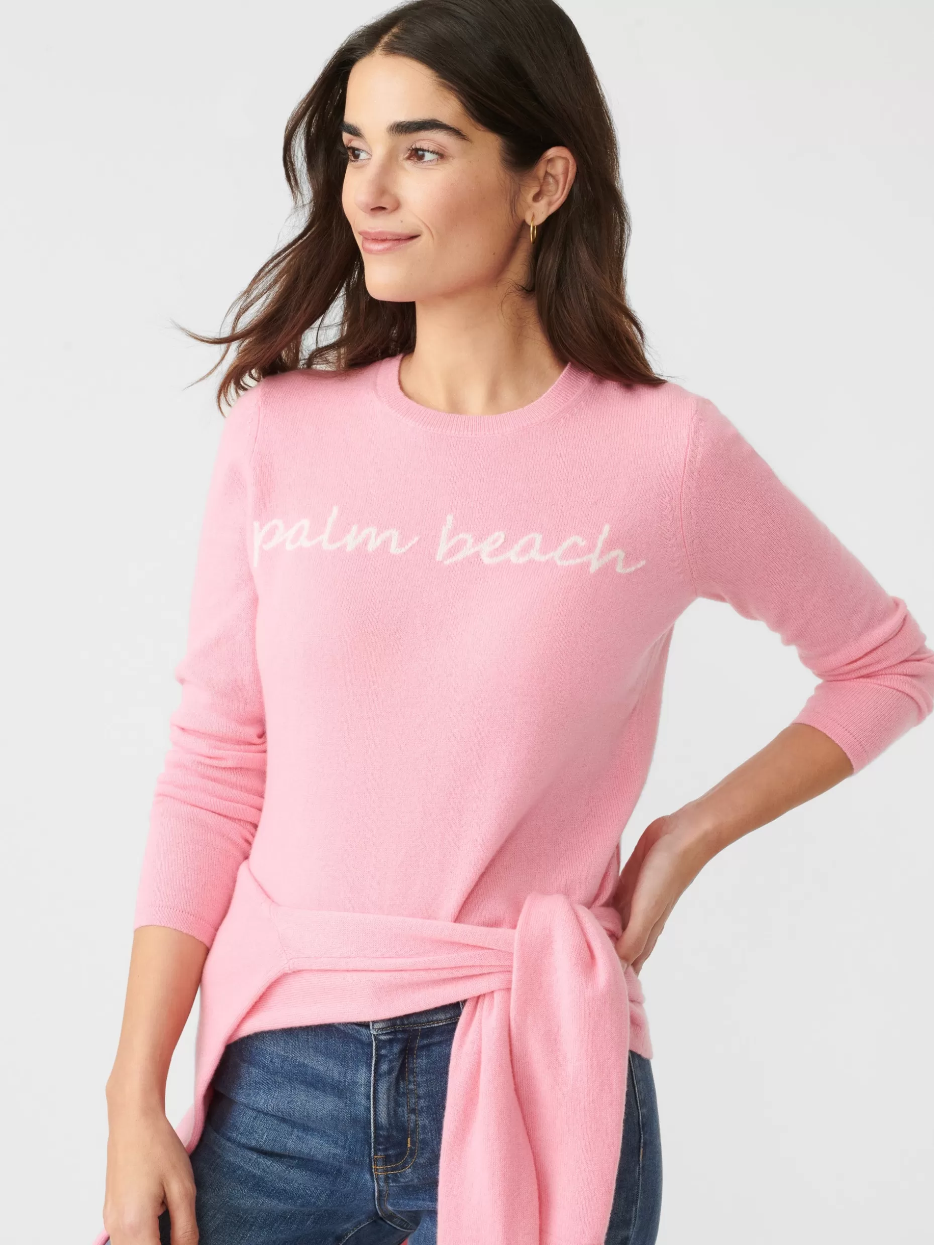 J. McLaughlin Shield Cashmere Sweater In Palm Beach-Women Sweaters