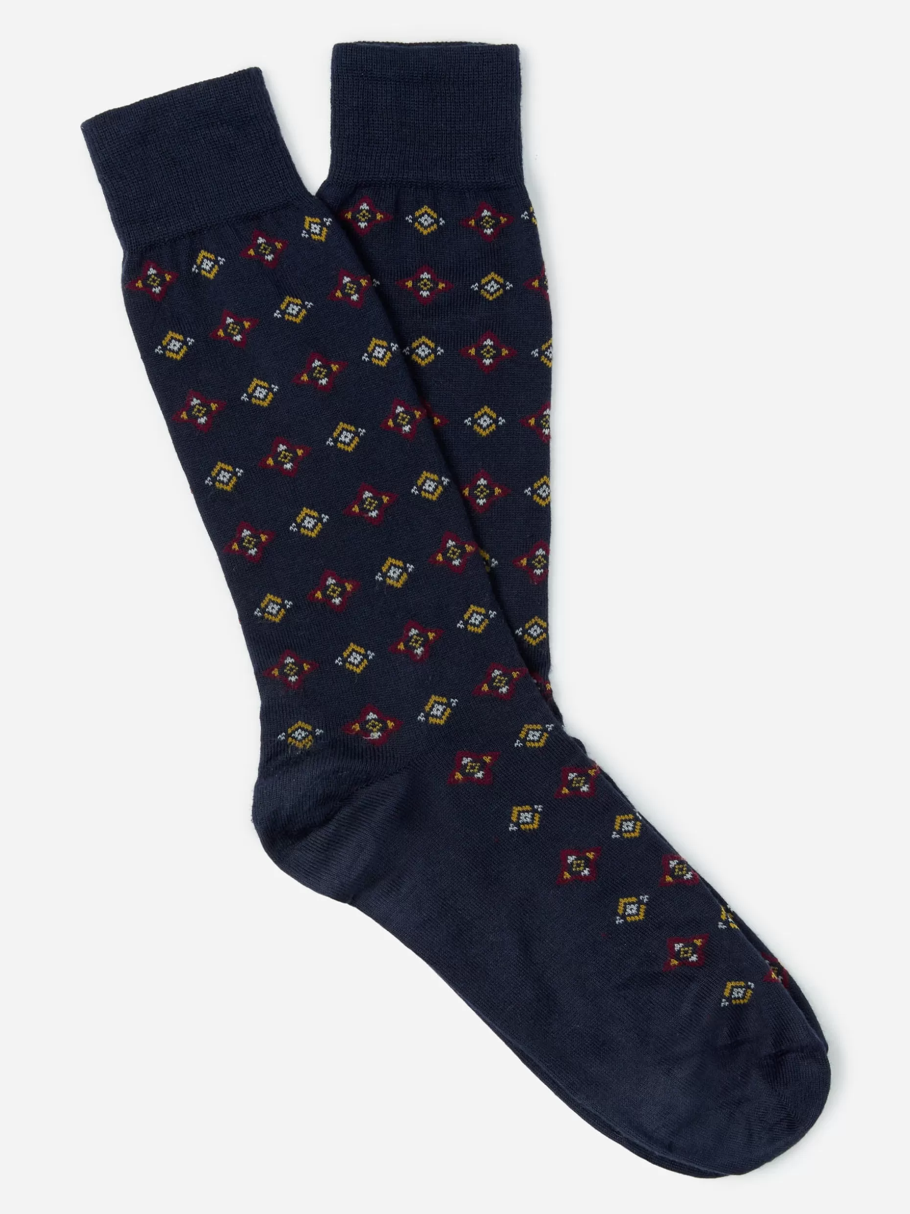 J. McLaughlin Socks In Diamond Foulard- Shoes & Accessories | Socks