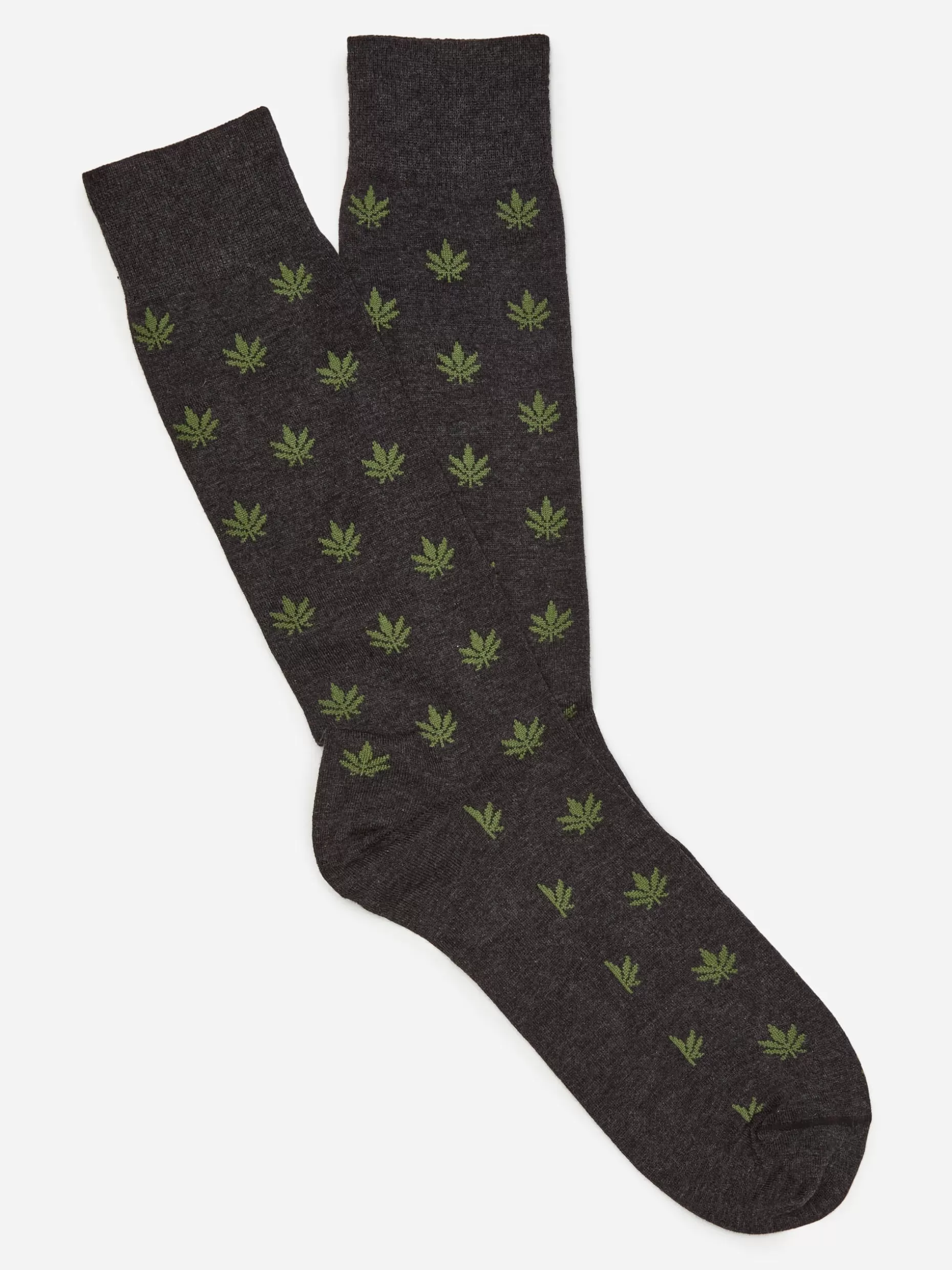 J. McLaughlin Socks In Marijuana Leaf- Shoes & Accessories | Socks