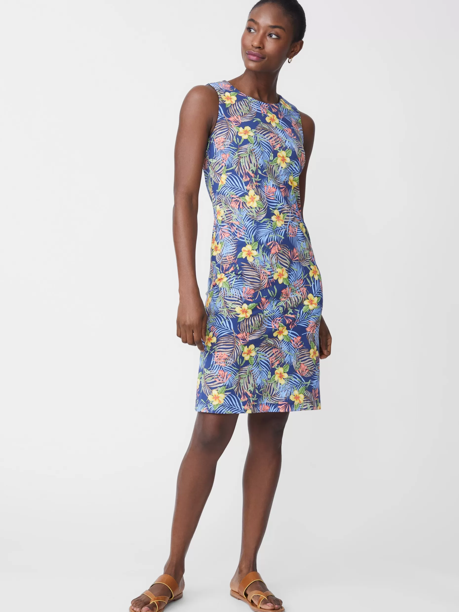 J. McLaughlin Sophia Sleeveless Dress In Bay Breeze-Women Dresses