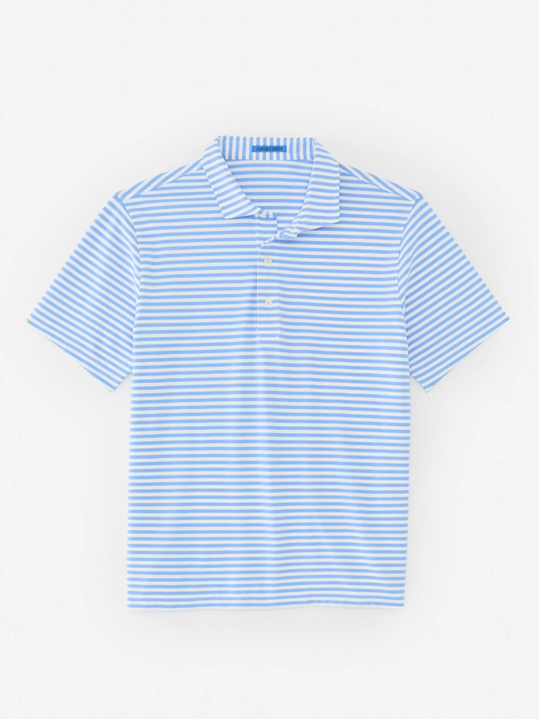 J. McLaughlin Springer Performance Polo In Bengal Stripe- Knits & Polos