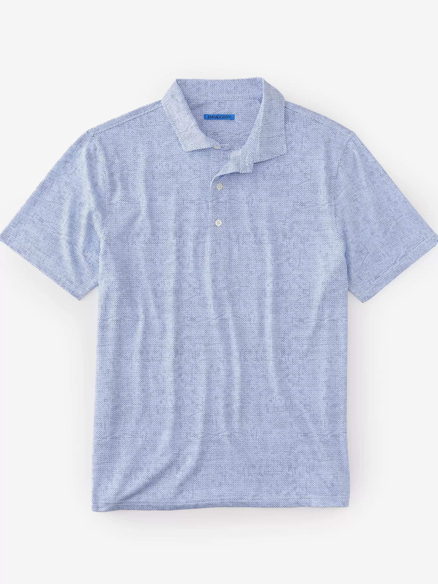 J. McLaughlin Springer Performance Polo In Mini Quatrefoil- Knits & Polos