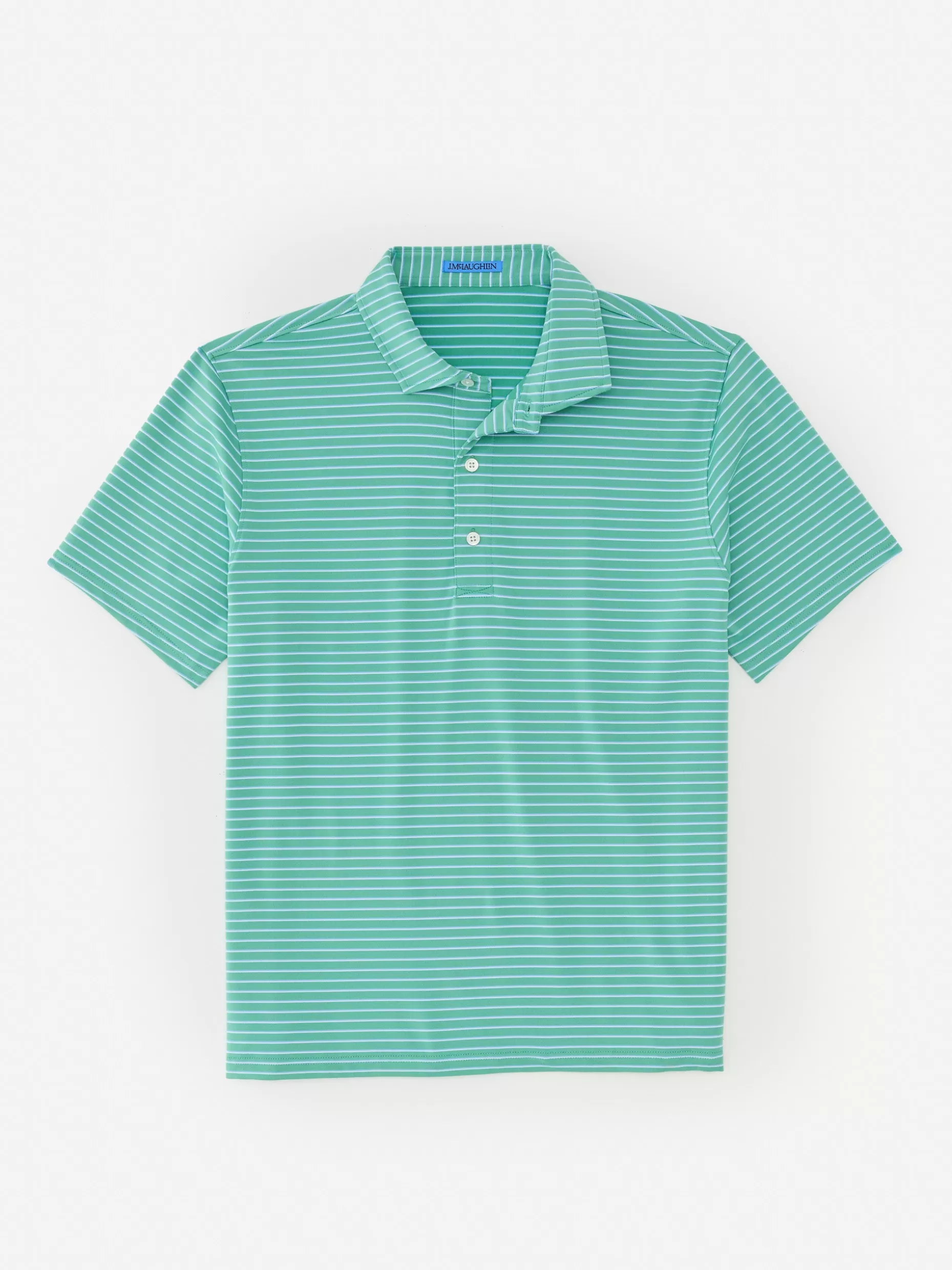 J. McLaughlin Springer Performance Polo In Murphy Stripe- Knits & Polos