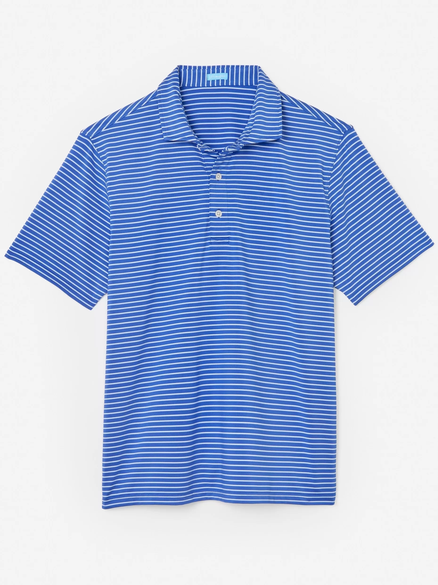 J. McLaughlin Springer Performance Polo In Murphy Stripe- Knits & Polos