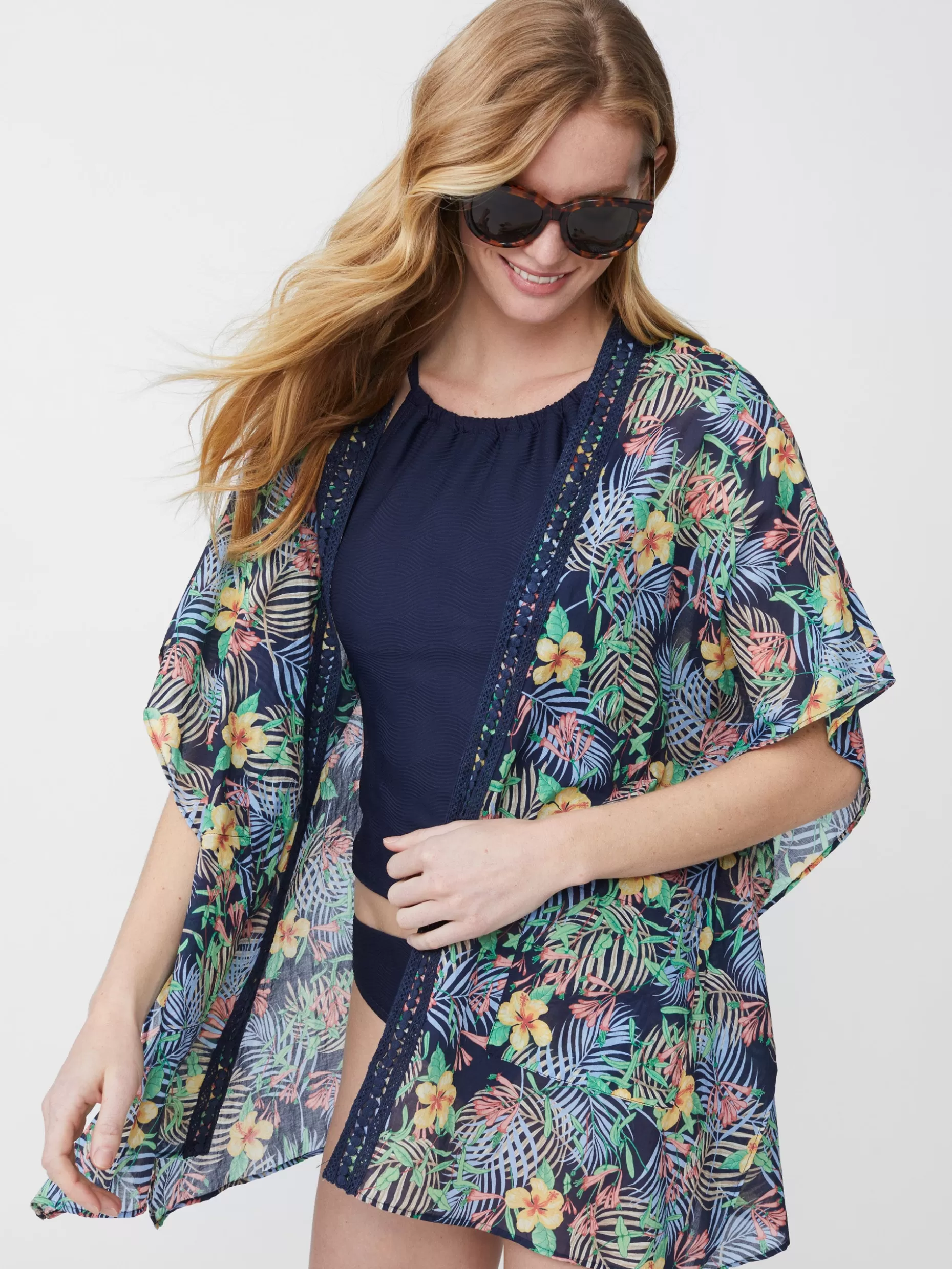 J. McLaughlin Sunset Cover Up In Bay Breeze-Women Swim