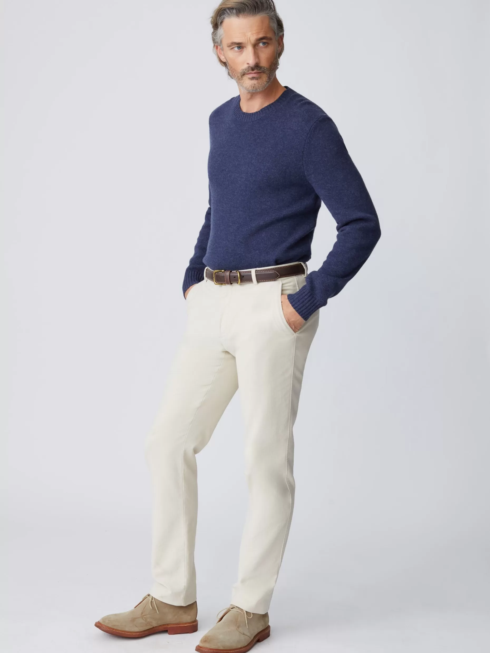 J. McLaughlin Taylor Straight-Fit Pants In Italian Moleskin- Pants