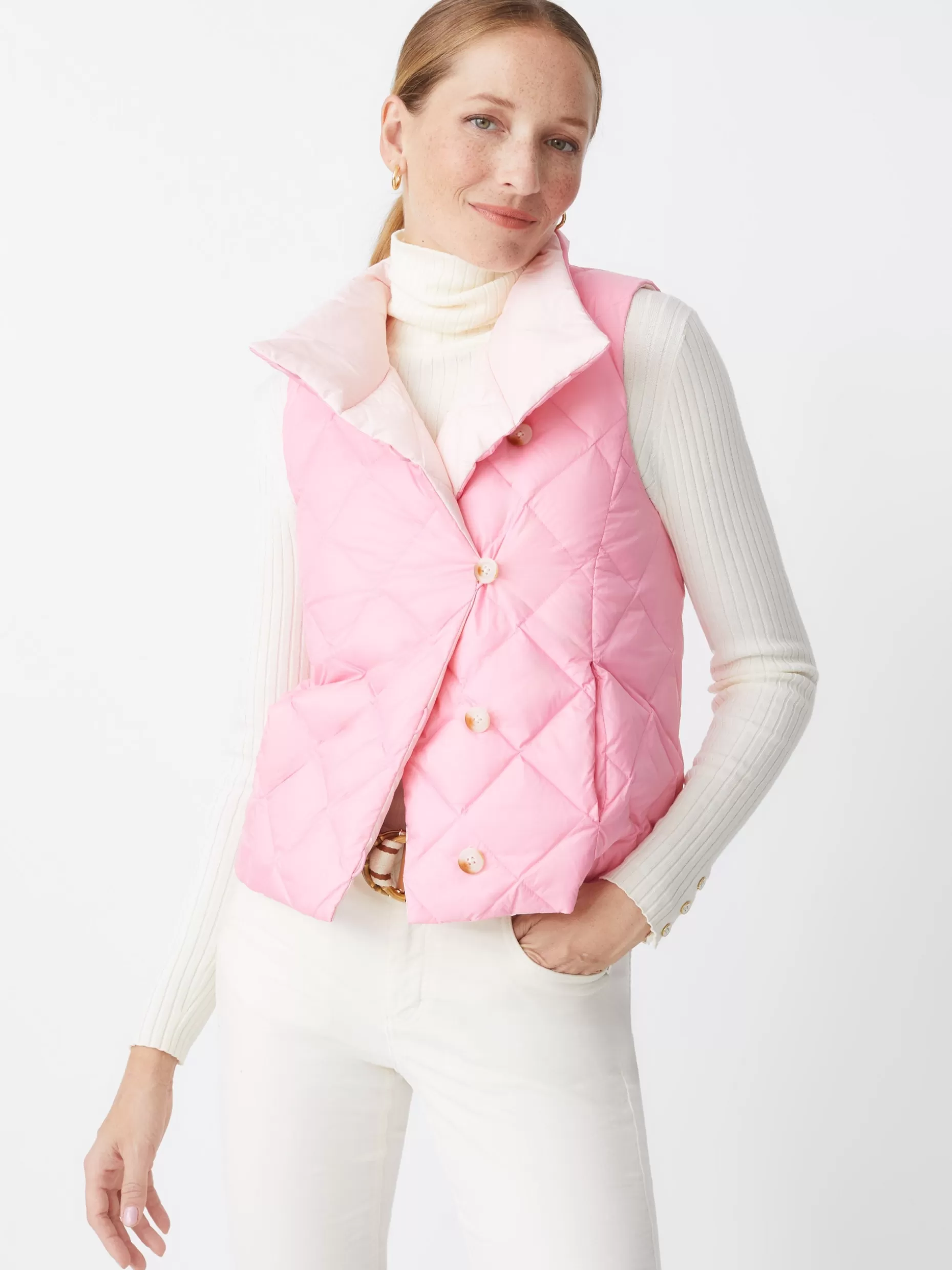 J. McLaughlin Vivian Reversible Puffer Vest-Women Jackets & Outerwear