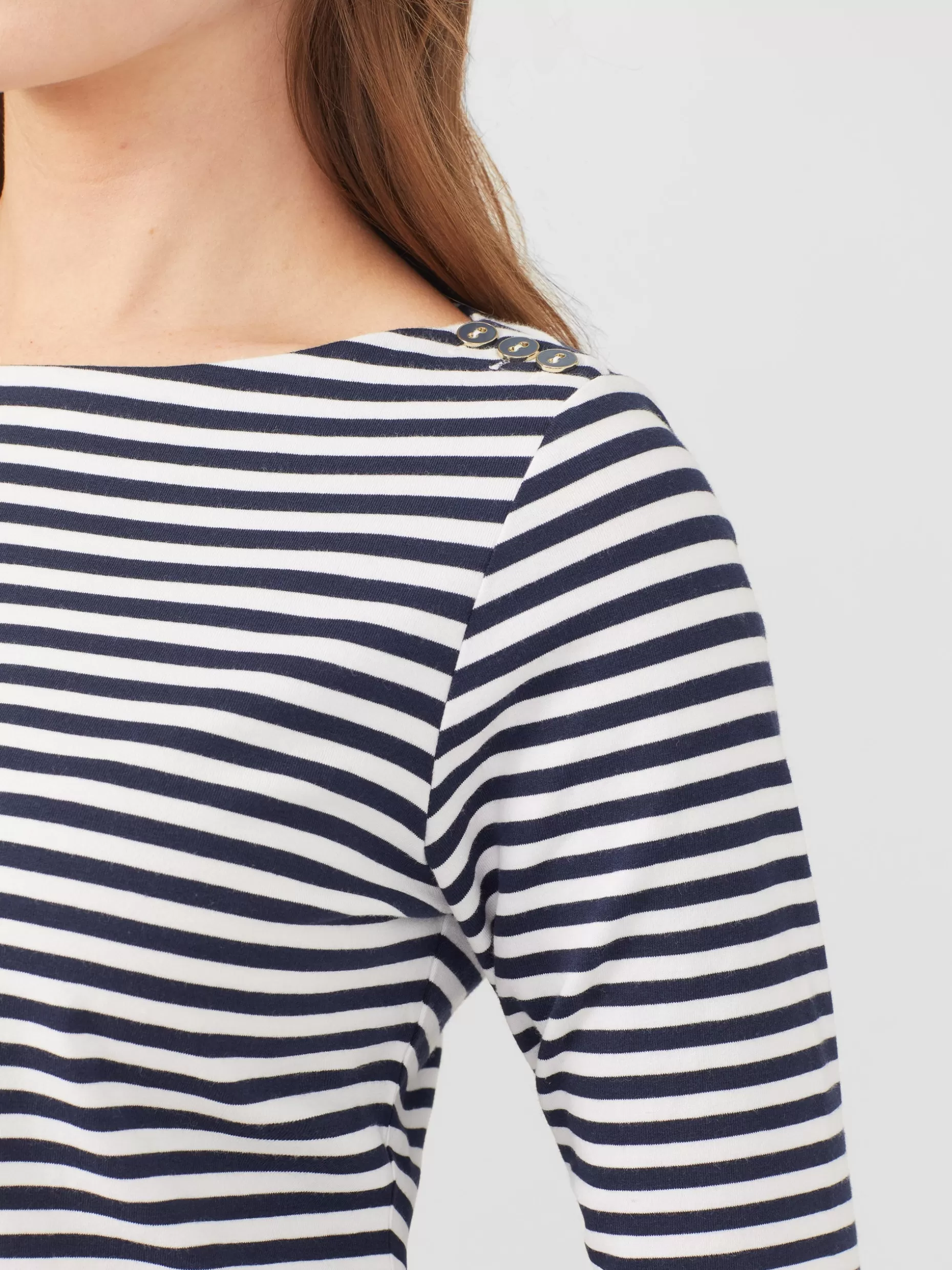 J. McLaughlin Wavesong Tee In Stripe-Women Tops | Tees